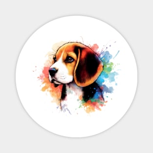 Beagle Ink Splash Magnet